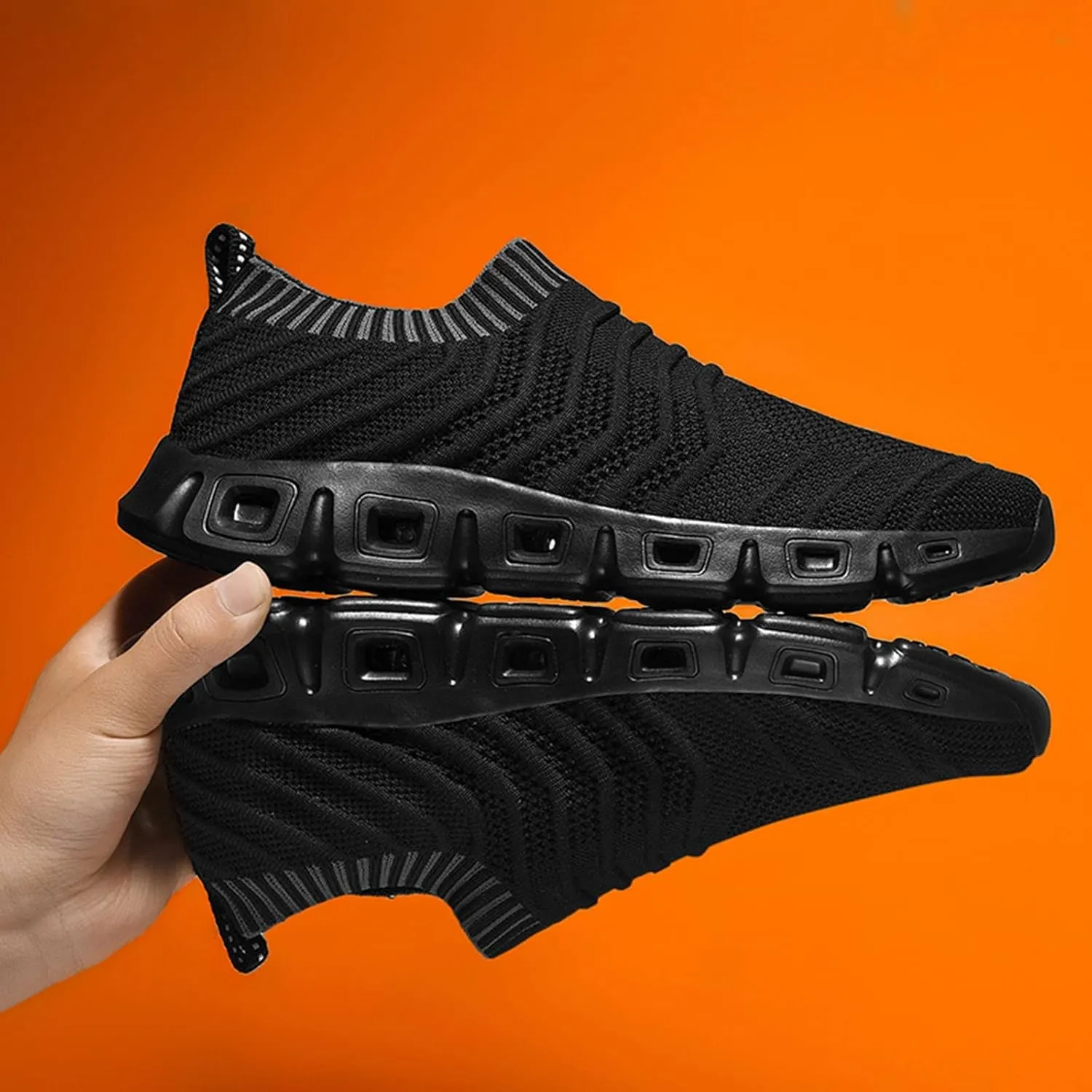 2025 New Men's Hollow Flying Woven Lightweight Breathable Comfortable Decompression Fashion Sneaker Booties for Men