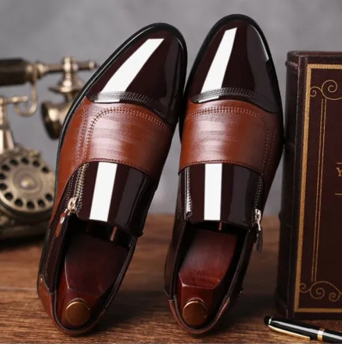 Advanced Classic Business Men&#39;s Dress Shoes Fashion Elegant Formal Wedding Shoes Men Slip on Office Oxford Shoes for Men Black