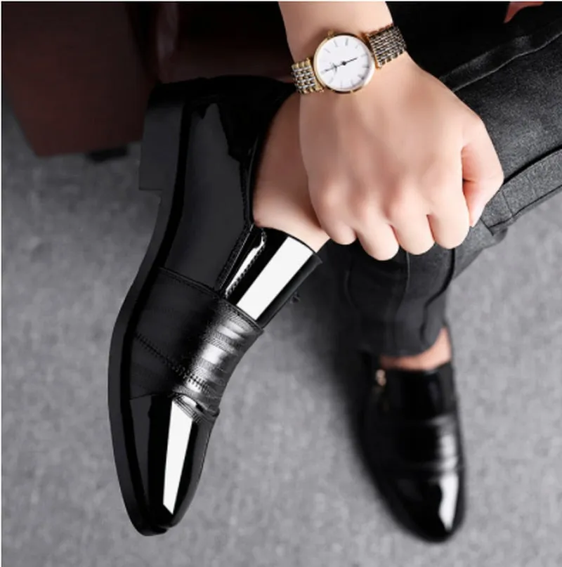 Advanced Classic Business Men&#39;s Dress Shoes Fashion Elegant Formal Wedding Shoes Men Slip on Office Oxford Shoes for Men Black