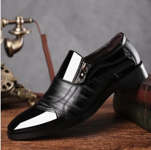Advanced Classic Business Men&#39;s Dress Shoes Fashion Elegant Formal Wedding Shoes Men Slip on Office Oxford Shoes for Men Black