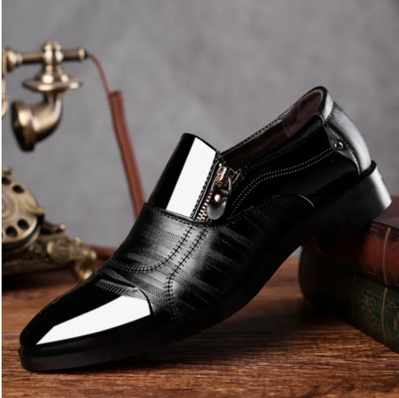 Advanced Classic Business Men&#39;s Dress Shoes Fashion Elegant Formal Wedding Shoes Men Slip on Office Oxford Shoes for Men Black