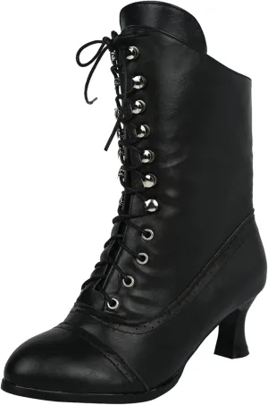 AMDBEL Cowboy Boots for Women, Snow Boots For Women Round Toe Zipper Flat Mid Boots Winter Warm Buckle Strap Snow Boots