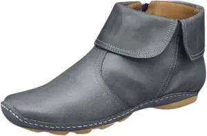 Ankle Booties for Women 2024 Side Zipper Vintage Leather Boots No Heel Arch Support Boots Flat Heel Casual Booties