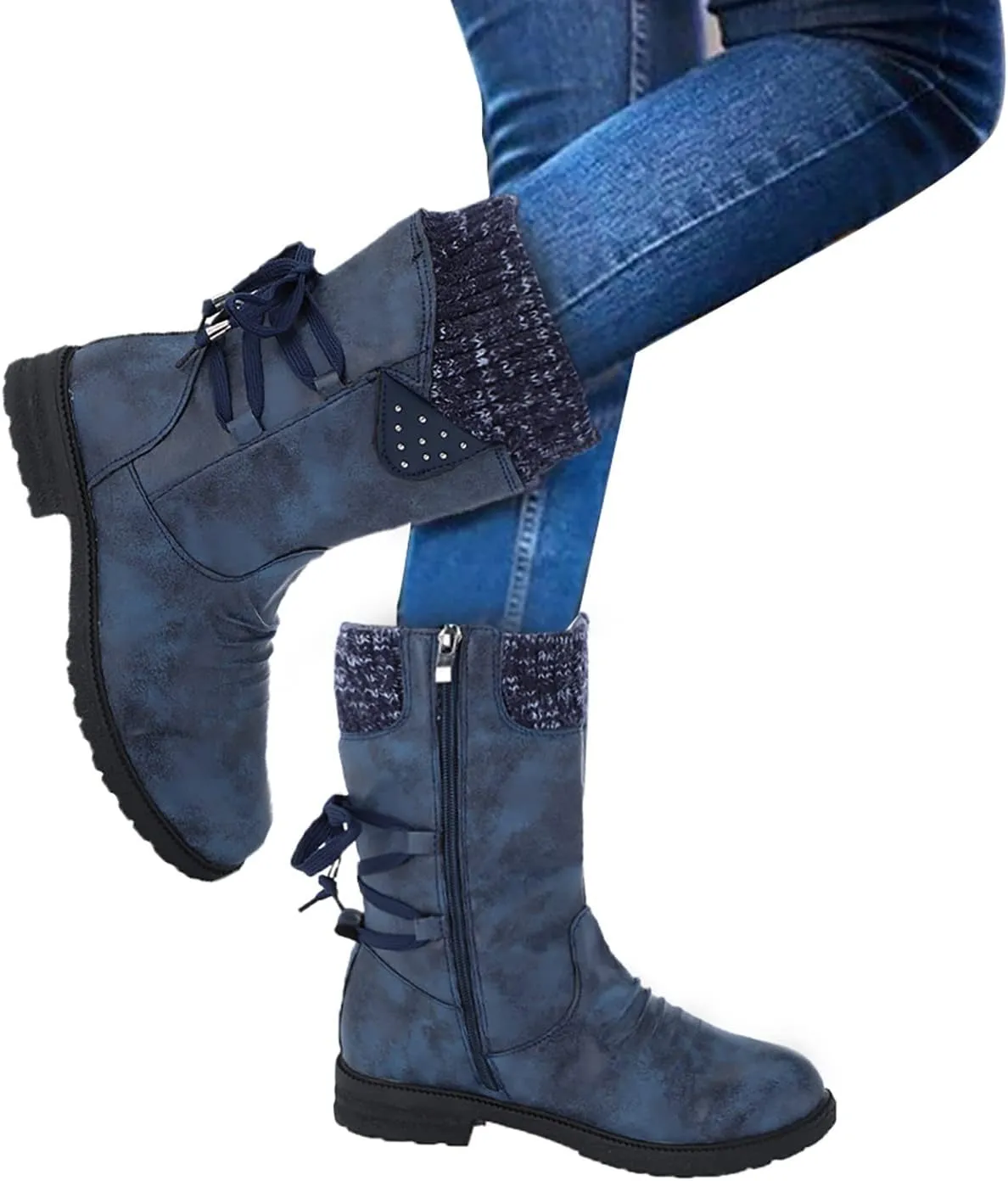 Ankle Snow Boots for Women 2023 Waterproof Non Slip Winter Boots Women Ladies Waterproof Snow Boots with Heels Boots for Winter Botas De Mujeres Para El FrO