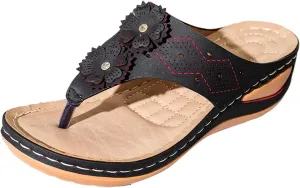 Arch Support Flip Flops & Slides Woman Wedge Sandals Summer Comfortable House Sandals for Women with Arch Support Womens Hiking Sandals Plantar Fasciitis Shoe Arch Support Womens Red Sandals