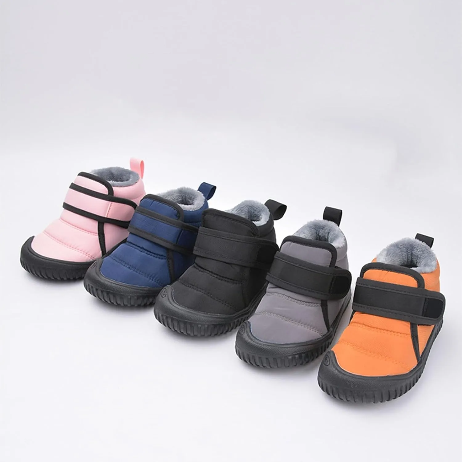 Baby Boys Girls Winter Warm Shoes Cozy Fleece Snow Boots Toddler Non-Slip Walking Shoes Infant Character Boots for Girls