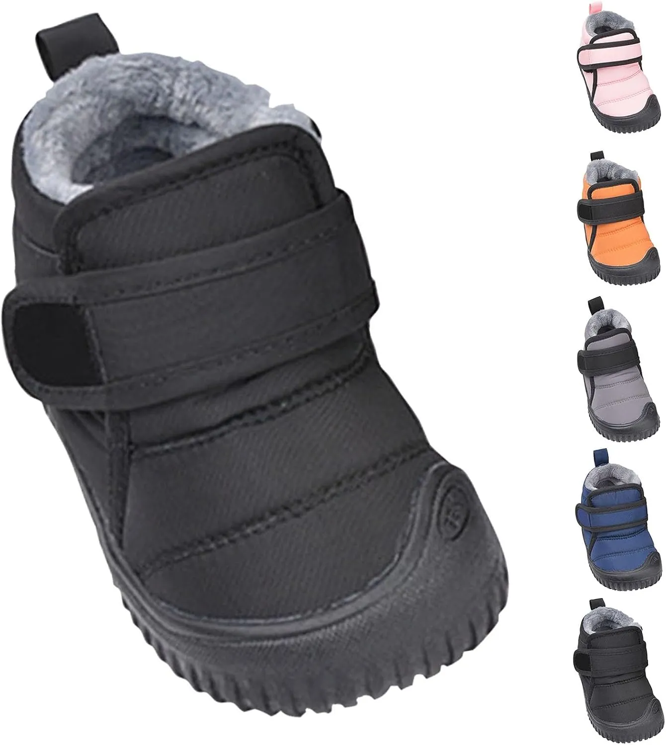 Baby Boys Girls Winter Warm Shoes Cozy Fleece Snow Boots Toddler Non-Slip Walking Shoes Infant Character Boots for Girls