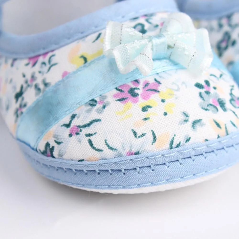 Baby Shoes Girls,Toddler Baby Girl No-Slip Casual Print Soft Shoes Bowknot Sole Baby Shoes Soft 0-18 Months