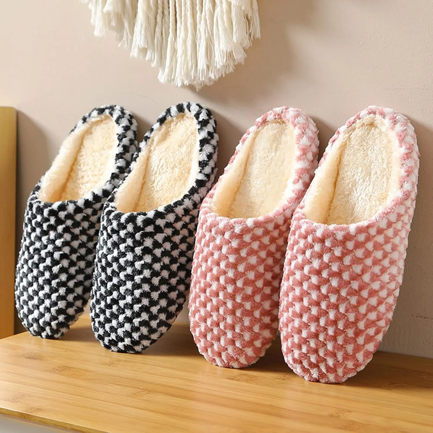 Bedroom Slippers for Women Sexy Women's House Shoes Slippers Womens Slippers Size 10 with Arch Support Cloud Slippers for Women Arch Support Matching Family Christmas Pajamas Gifts for Him 2023