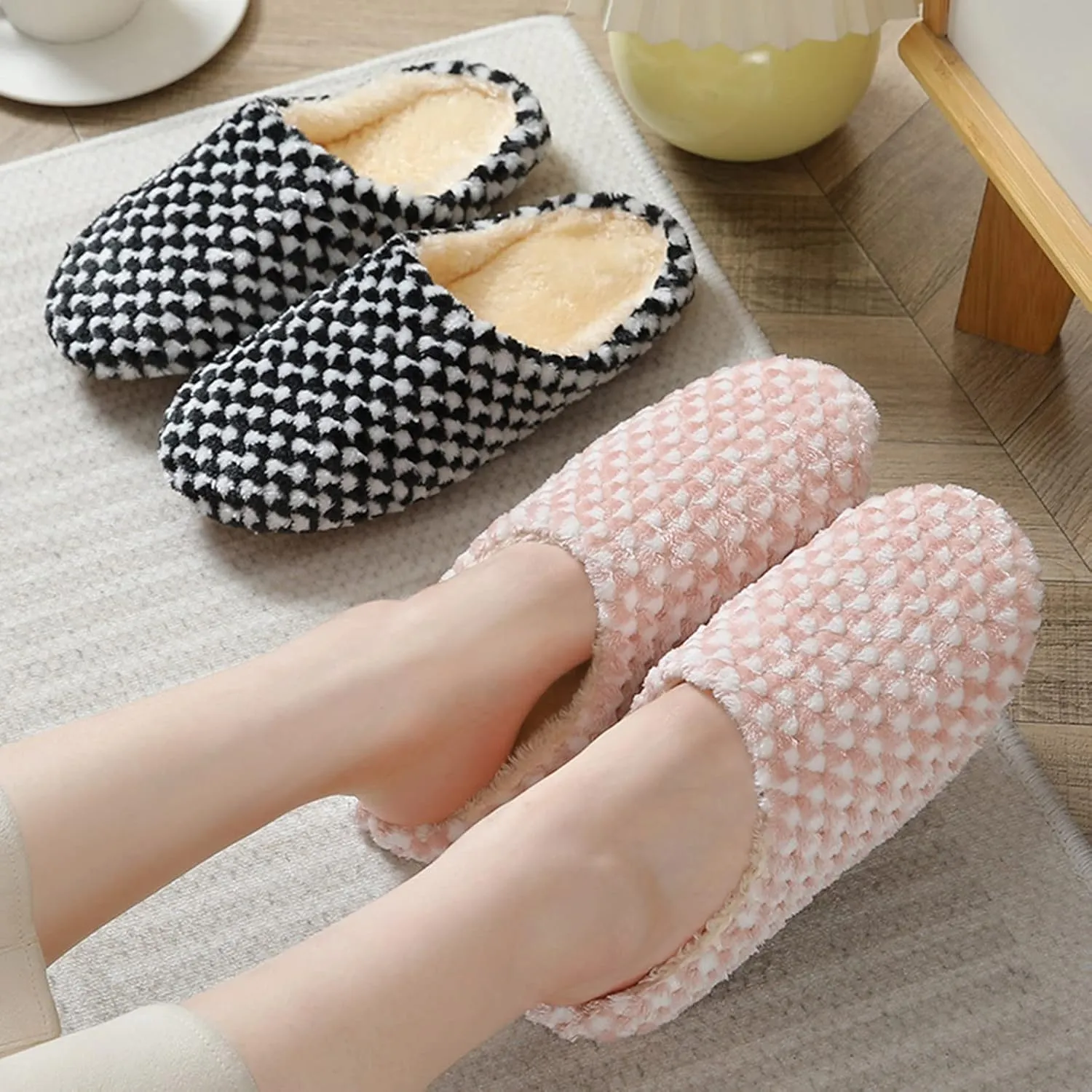 Bedroom Slippers for Women Sexy Women's House Shoes Slippers Womens Slippers Size 10 with Arch Support Cloud Slippers for Women Arch Support Matching Family Christmas Pajamas Gifts for Him 2023