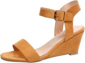 Black Sandals Women Wedge, Women's Ankle Strap Chunky Chunky Heel Sandals Block Open Toe Party Dress Shoes