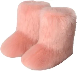 Black Winter Snow Boots for Women Cute Womens Platform Snow Boots Womens Boots for Snow Boots for Winter Waterproof Botas Largas De Invierno Para Mujer Con TacN
