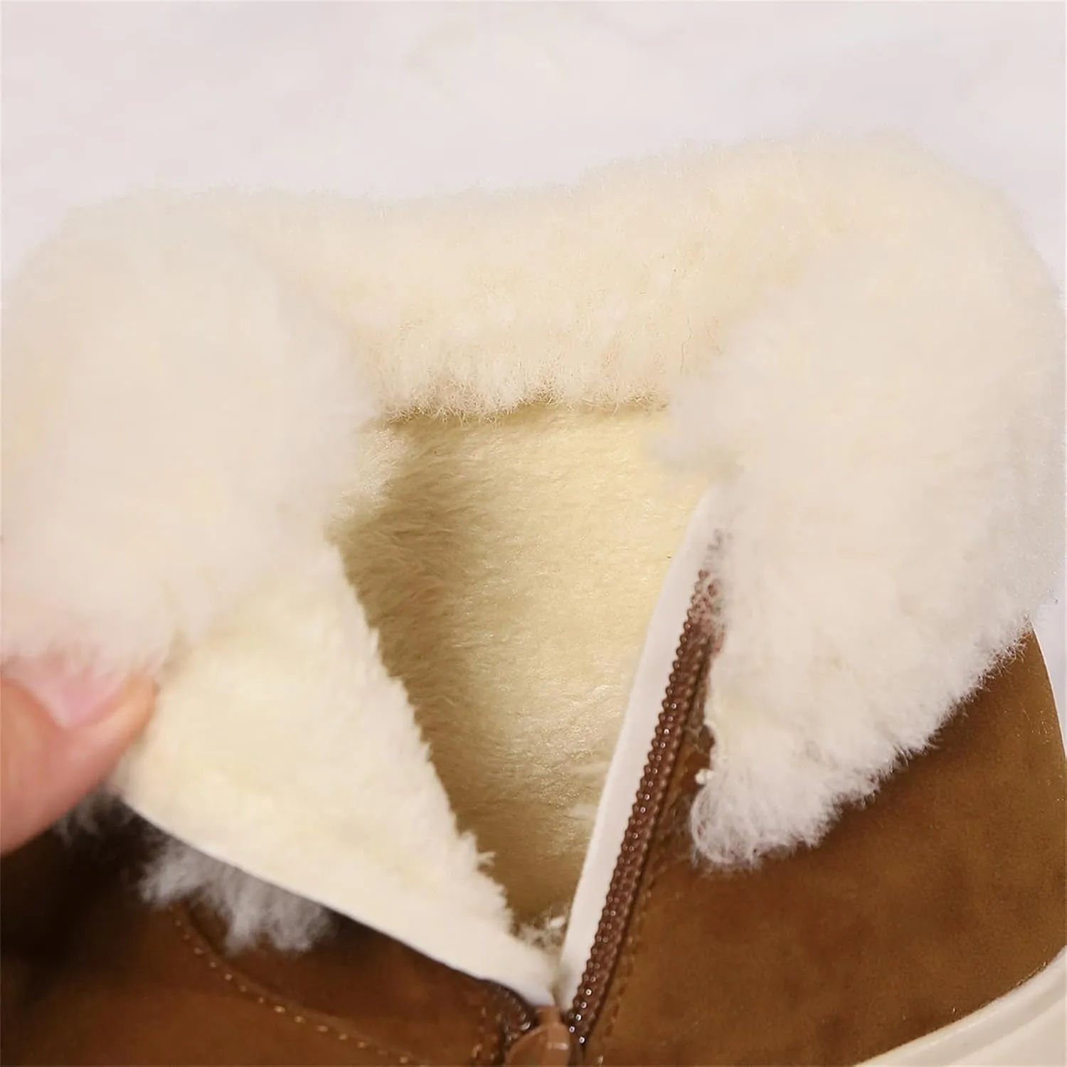 Boots for Women Ankle Booties Plush Lined Side Zipper Walking Boots Winter Boots for Women Non Slip Hiking Boots