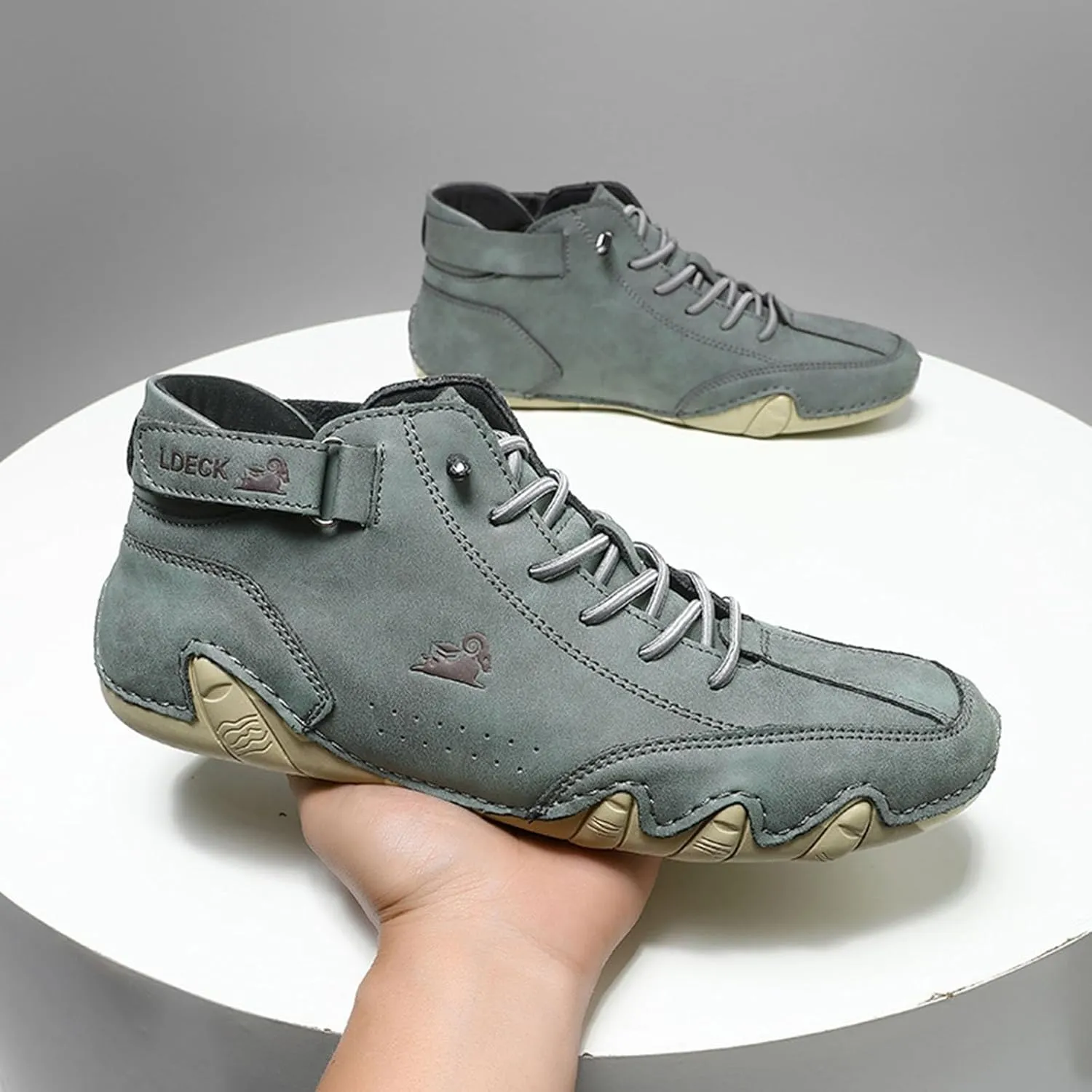 Boots Spring/Summer Border Popular High Top Men's Shoes Casual Short Boots Slip on Casual Shoes for Men