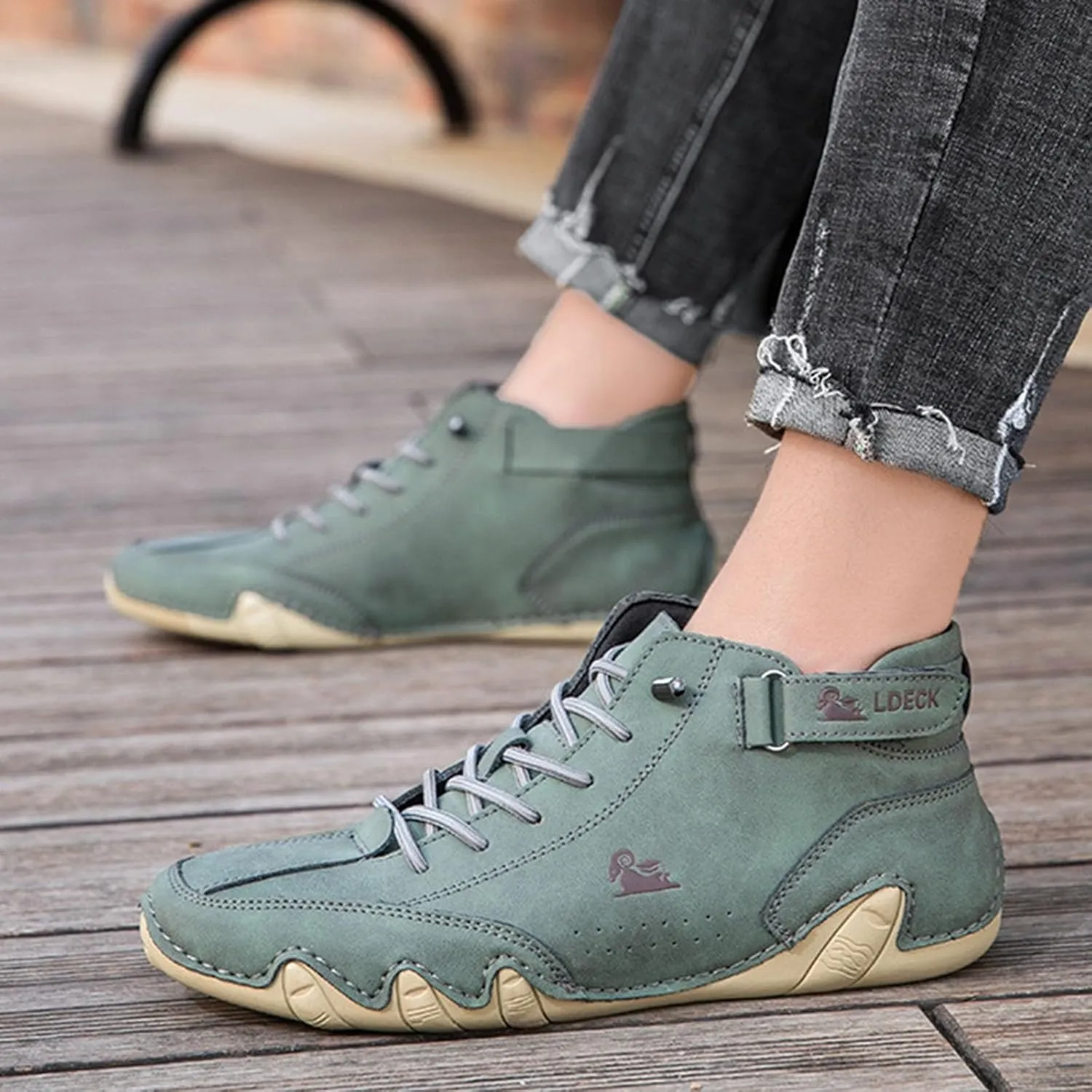 Boots Spring/Summer Border Popular High Top Men's Shoes Casual Short Boots Slip on Casual Shoes for Men