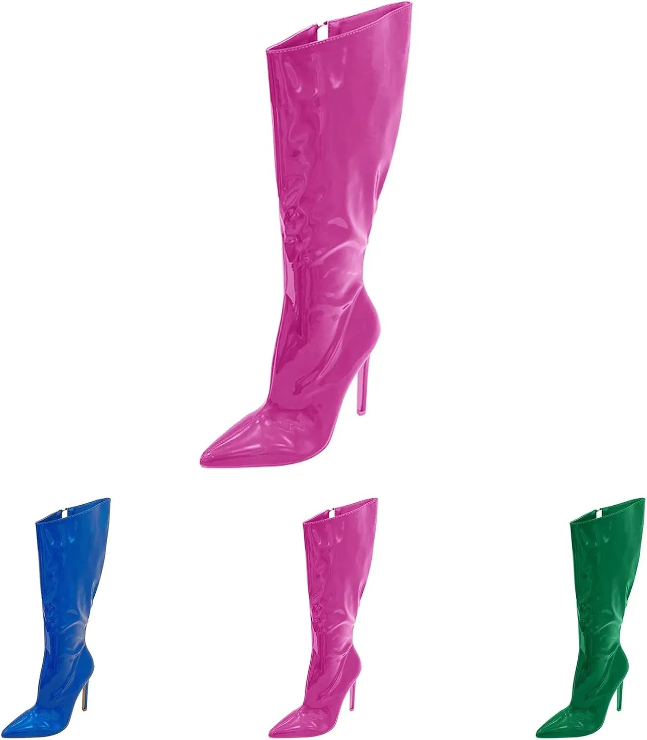 Boots Women Knee High Platform Winter Fashion Solid Color Simple Comfortable Thick Bottom High Heeled Boots for Women
