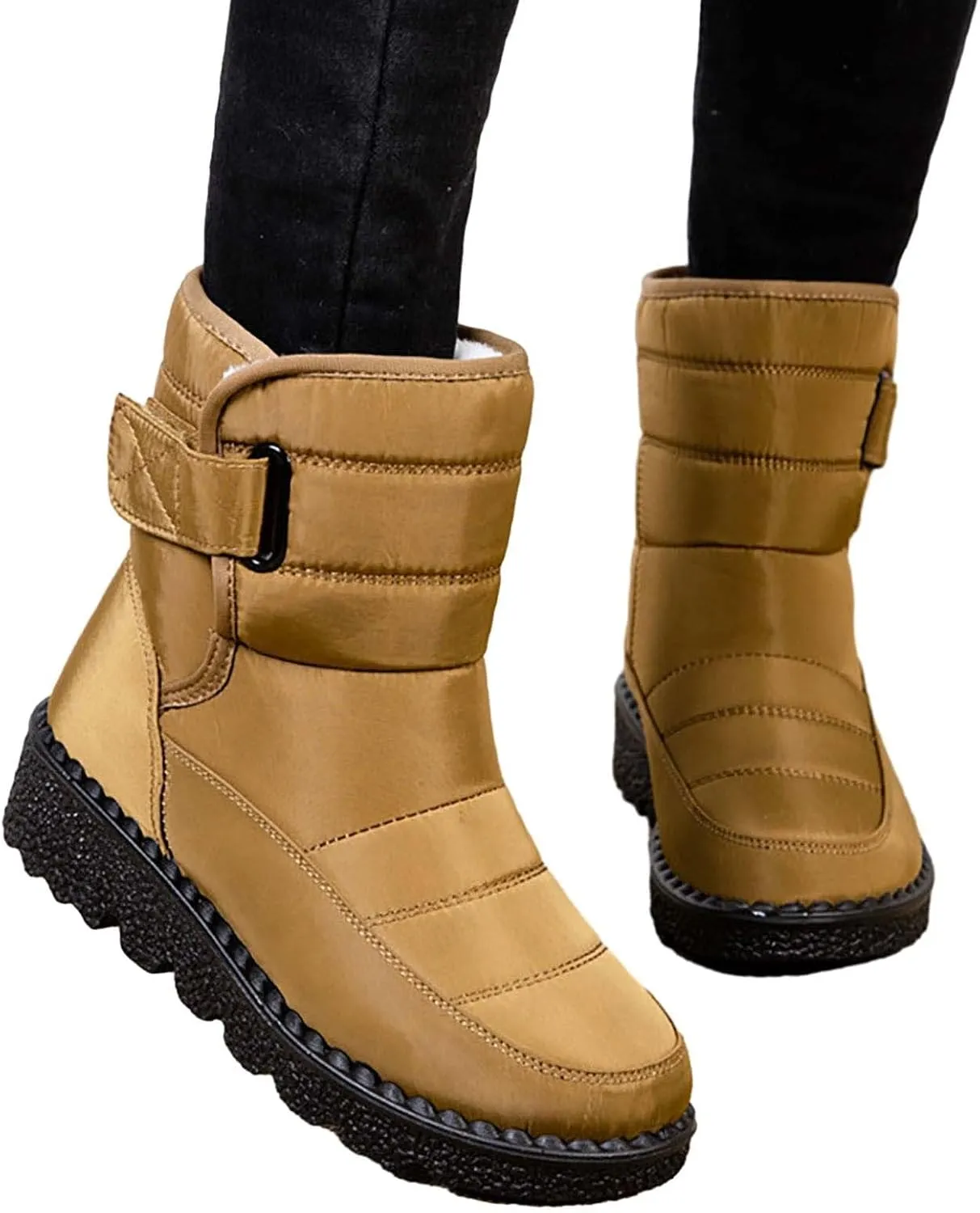 Botas De Invierno Para Mujer Elegantes Con Tacon Botas Invierno Para Mujer White Snow Boots for Women Fuzzy Boots Womens Snow Shoes Waterproof of Today