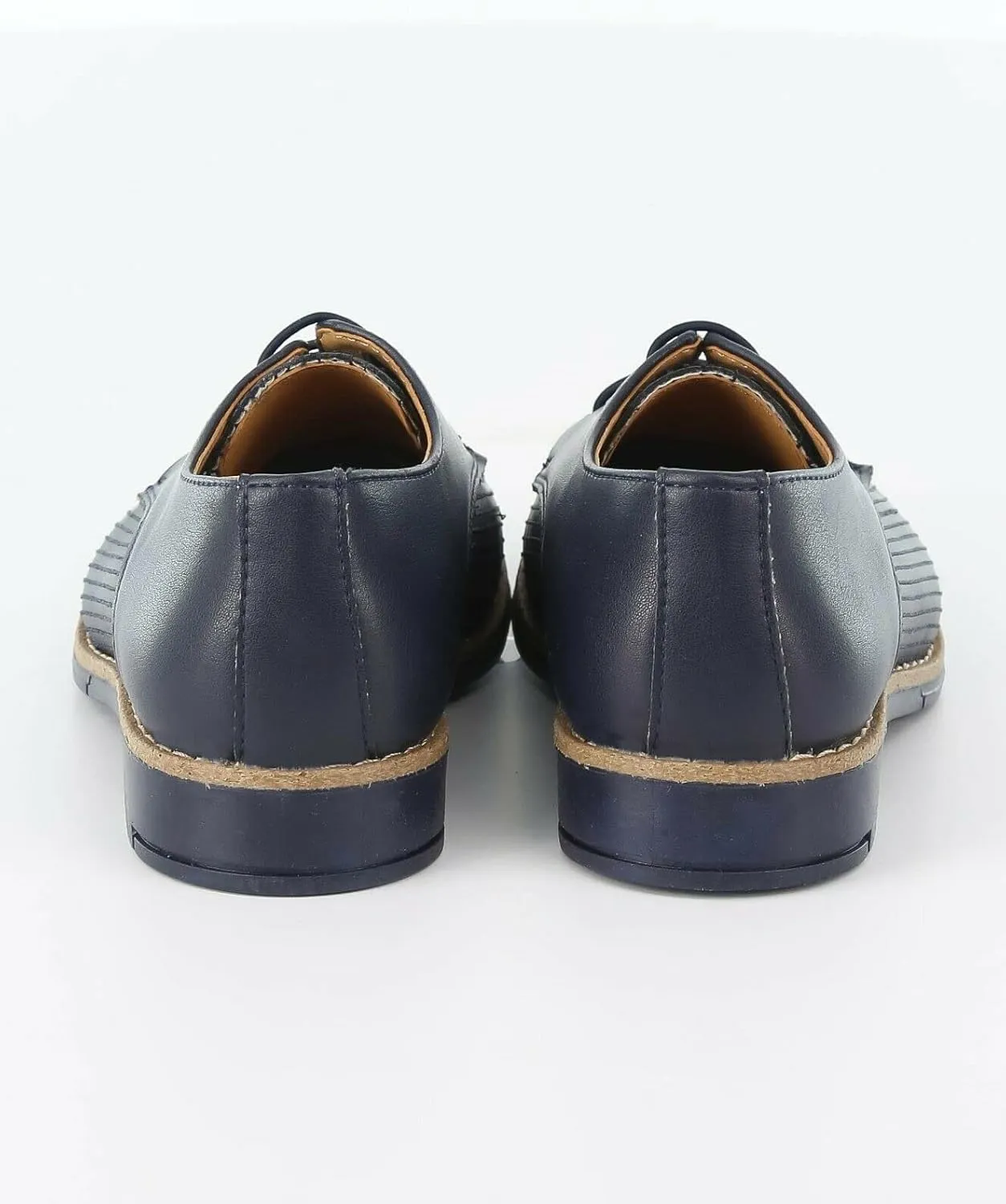 Boys Faux Leather Shoes Lace Up Formal Footwear