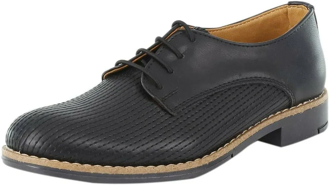 Boys Faux Leather Shoes Lace Up Formal Footwear
