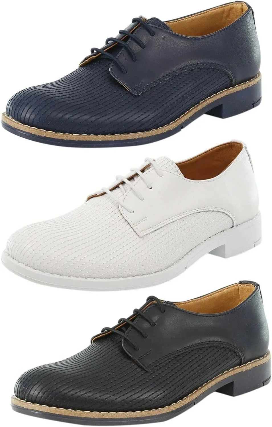 Boys Faux Leather Shoes Lace Up Formal Footwear