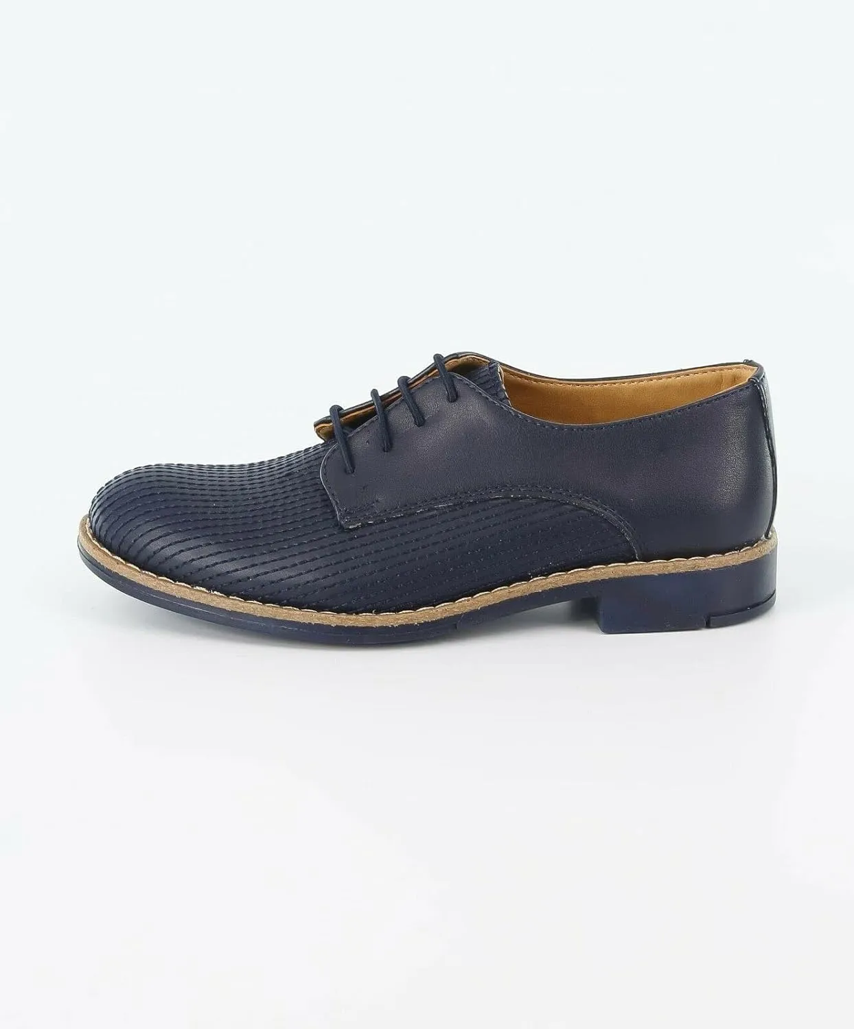 Boys Faux Leather Shoes Lace Up Formal Footwear