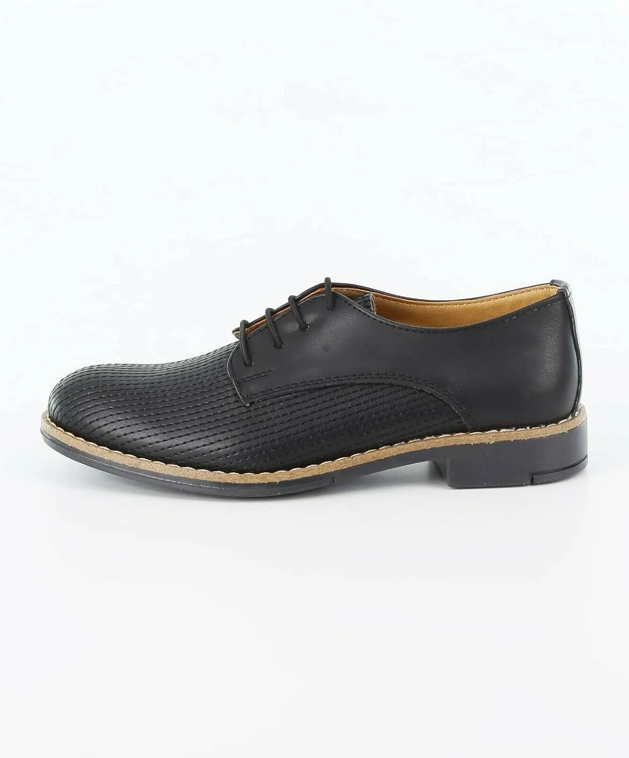 Boys Faux Leather Shoes Lace Up Formal Footwear