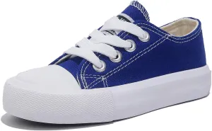 Boys Girls Baby Children's Shoes Low top lace-up Children's Canvas Shoes Back-to-School Season Small White Shoes Children's Sneakers Teens Medium and Large Kids Skateboarding Shoes