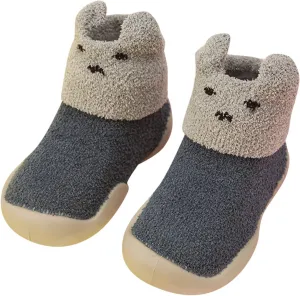 Boys Shoes Size 1, 0-3 Years Kids Newborn Baby Boys Girls Sock Shoes Cute Cartoon Warm Thickened First Walking Shoes