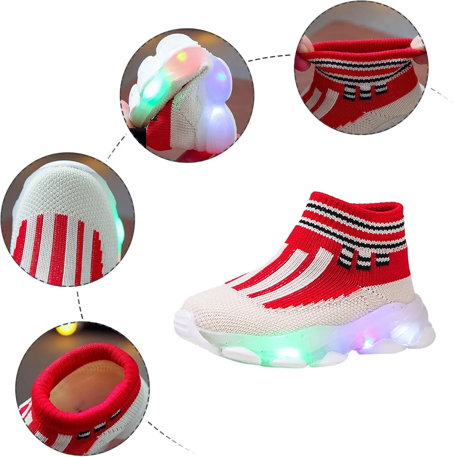 Boys' Sneakers 1-6 Years Children Kids Baby Girls Sneakers Bling Led Light Casual Sport Shoes Baby Sneakers