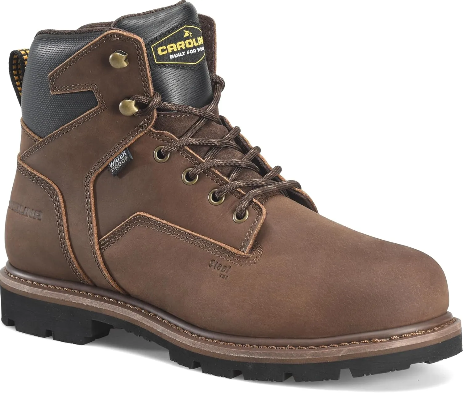 Carolina Men's 6" Waterproof Steel Toe Work Boot, Brown - 14 D