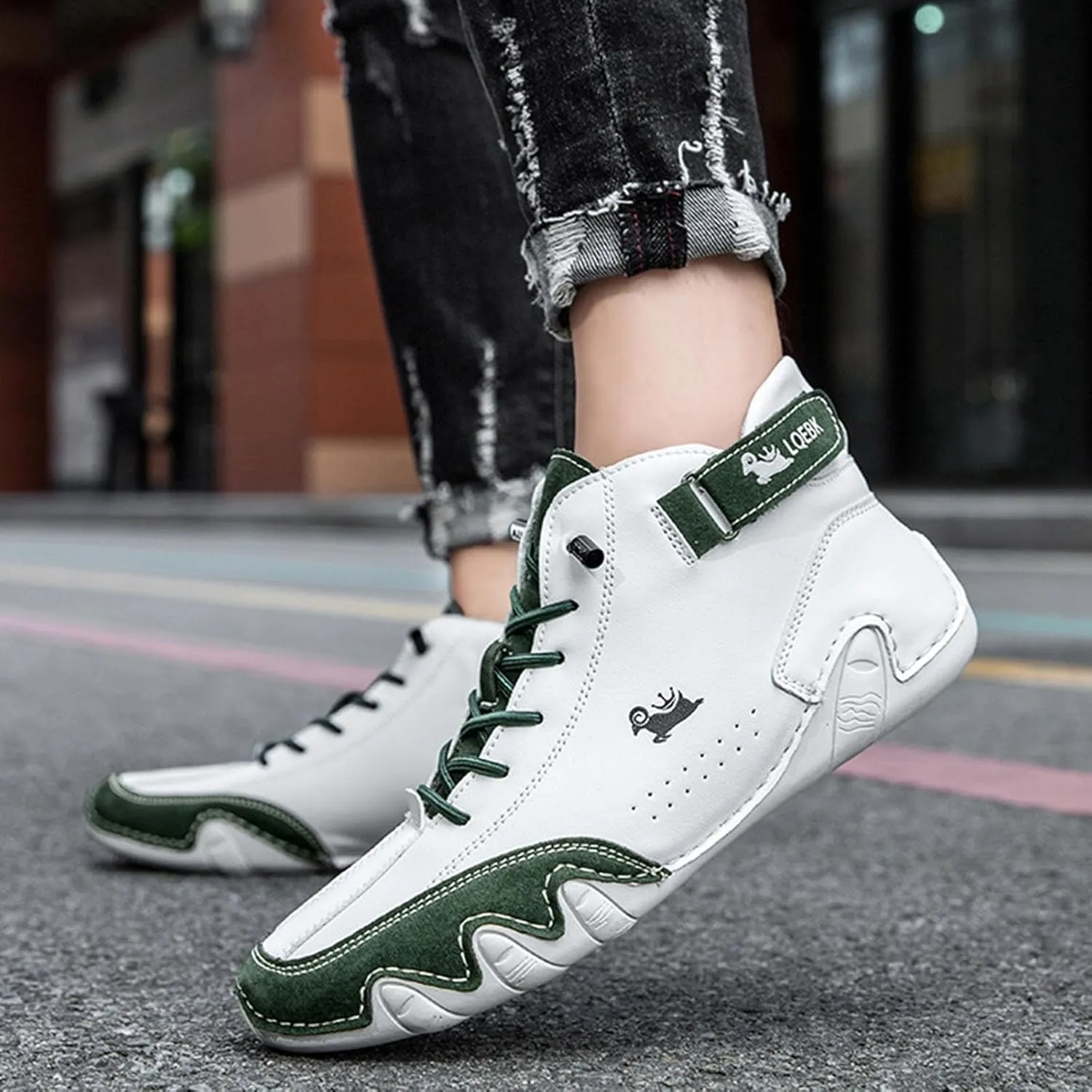 Casual Shoes for Men Women Summer Breathable Sneakers Loafers Walking Driving Shoes Hand Made Leather Non Slip Boots Dressy Work Flats Lightweight Comfortable Fashion Sneakers