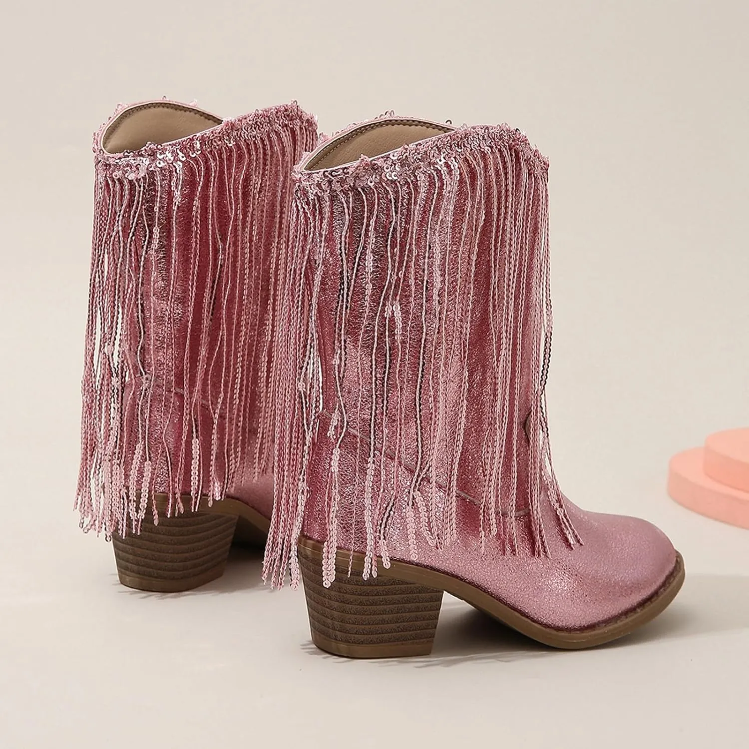 Cowboy Tassel Boots With Side Zipper For Kids Baby Toddler Girls ??aterproof ??occasins Flat Shoes Outdoor Slip On Shoes