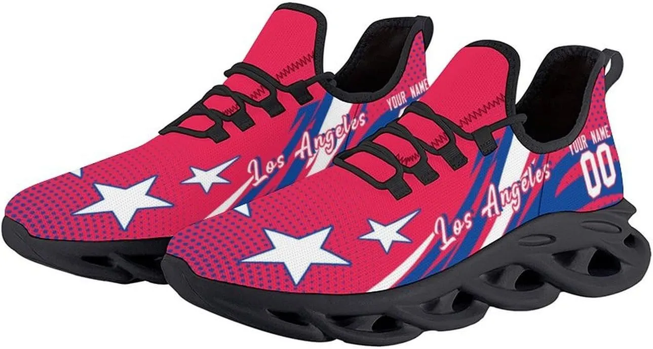 Custom City Basketball Flex Sneakers Personalized Name Number Athletic Shoes Fans Gifts Breathable Casual Shoes for Men Women