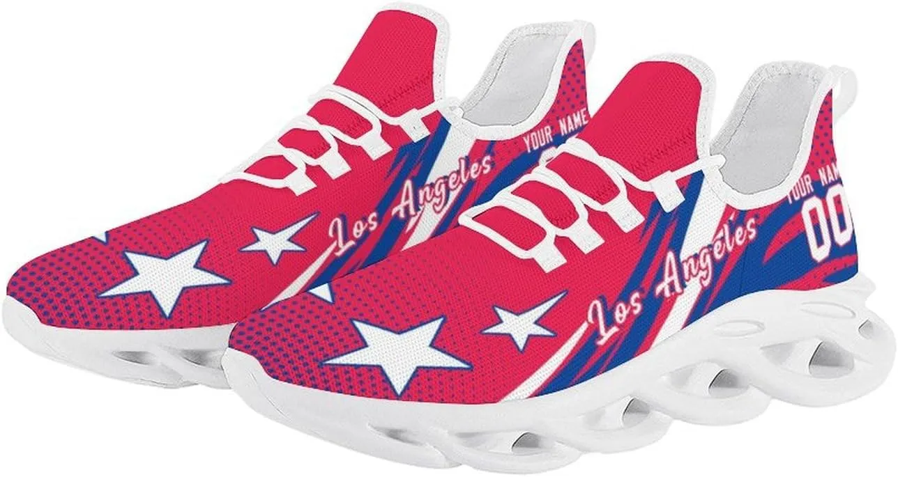 Custom City Basketball Flex Sneakers Personalized Name Number Athletic Shoes Fans Gifts Breathable Casual Shoes for Men Women