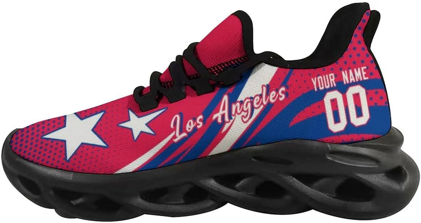 Custom City Basketball Flex Sneakers Personalized Name Number Athletic Shoes Fans Gifts Breathable Casual Shoes for Men Women