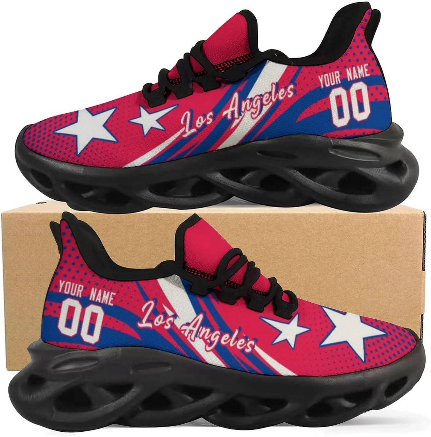 Custom City Basketball Flex Sneakers Personalized Name Number Athletic Shoes Fans Gifts Breathable Casual Shoes for Men Women