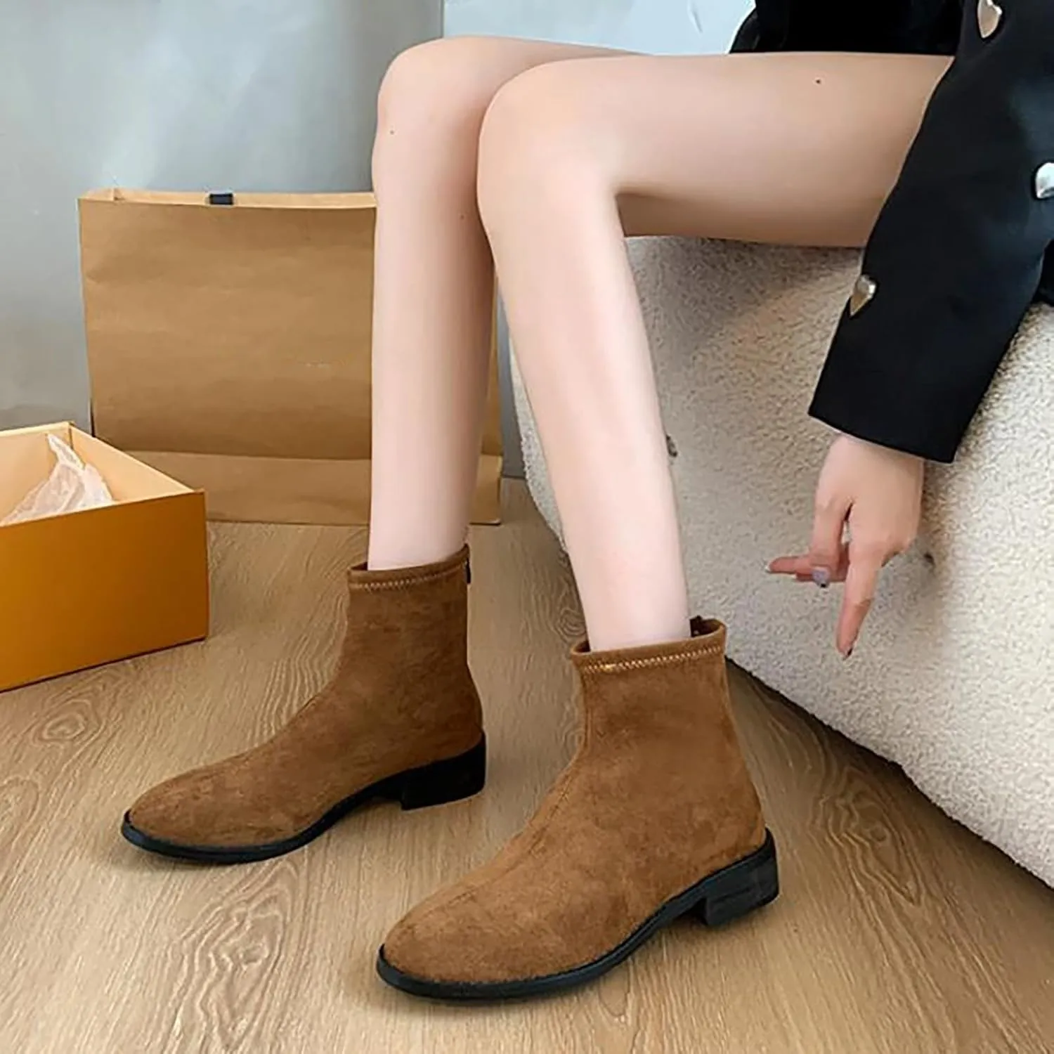 Cute Boots Low Heel Cowboy Boots for Women Heeled Ankle Boots Womens Boots Size 12 Wide Women'S Wide Width Ankle Booties Flat Heel Winter Boots Boots for Women Ankle Booties 2 Inch Heel