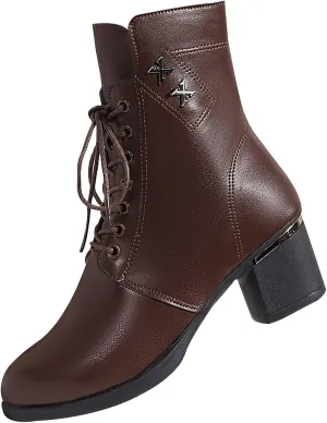 Cute Boots Wide Ankle Boots for Women Heeled Ankle Boots Brown Boots for Women Boots for Women Ankle Booties High Heel Ankle Boot for Sprained Ankle Short