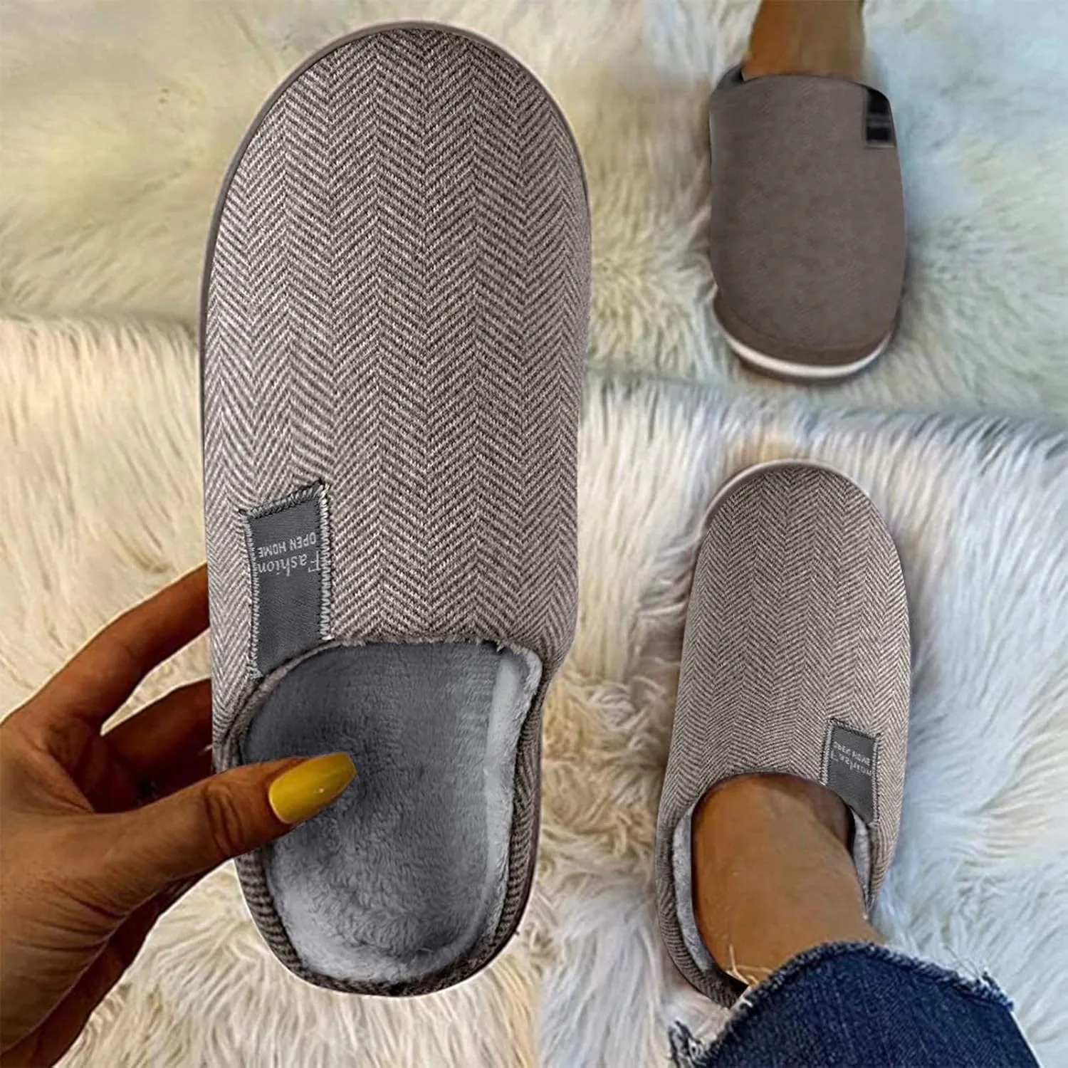 Cute Cat Slippers for Women House Shoes with Arch Support House Slippers for Men Warm Slippers for Women Indoor Outdoor Anti-Slip Girls Christmas Dress Gifts for Him 2023
