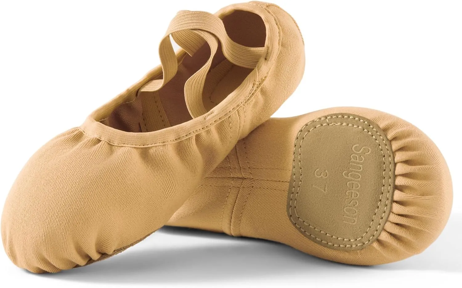 Dance Women's Ballet Shoes Stretch Canvas Dance Slippers Split Sole for Girls/Adult