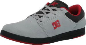 DC Boy's Unisex-Child Crisis 2 Skate Shoe, Grey/RED, 11 Little Kid