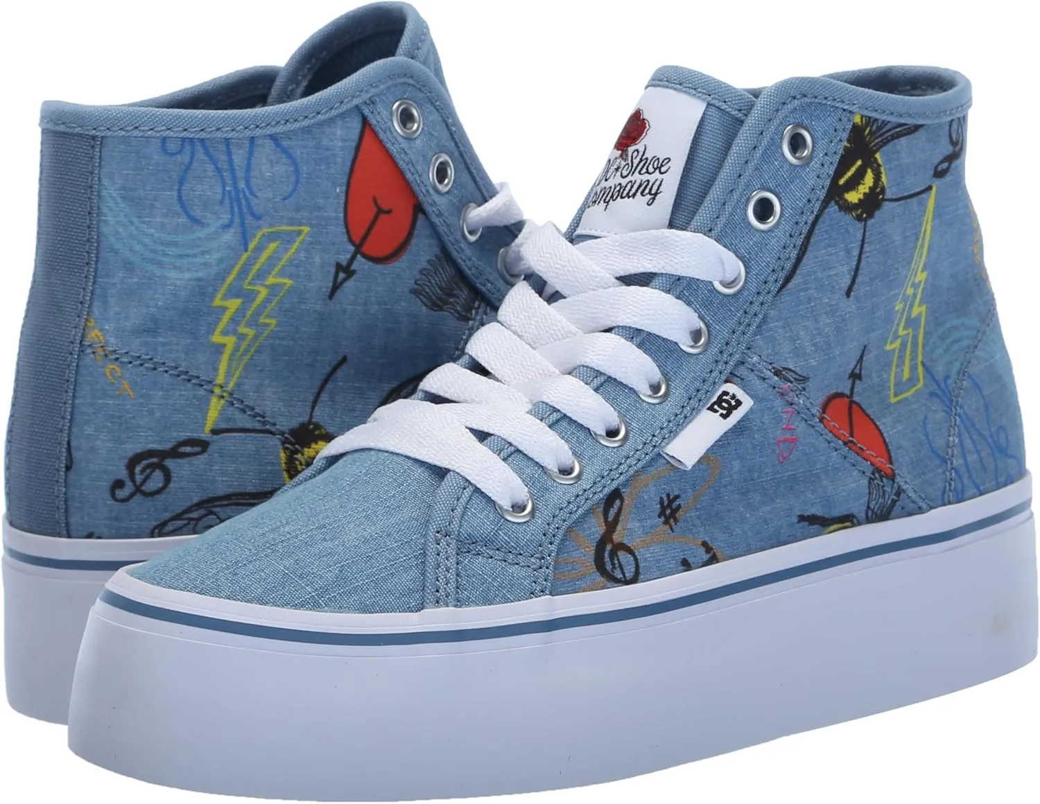 DC Women's Manual Hi Platform Skate Shoe