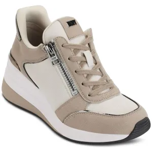 DKNY Womens Zipper Knit Casual And Fashion Sneakers