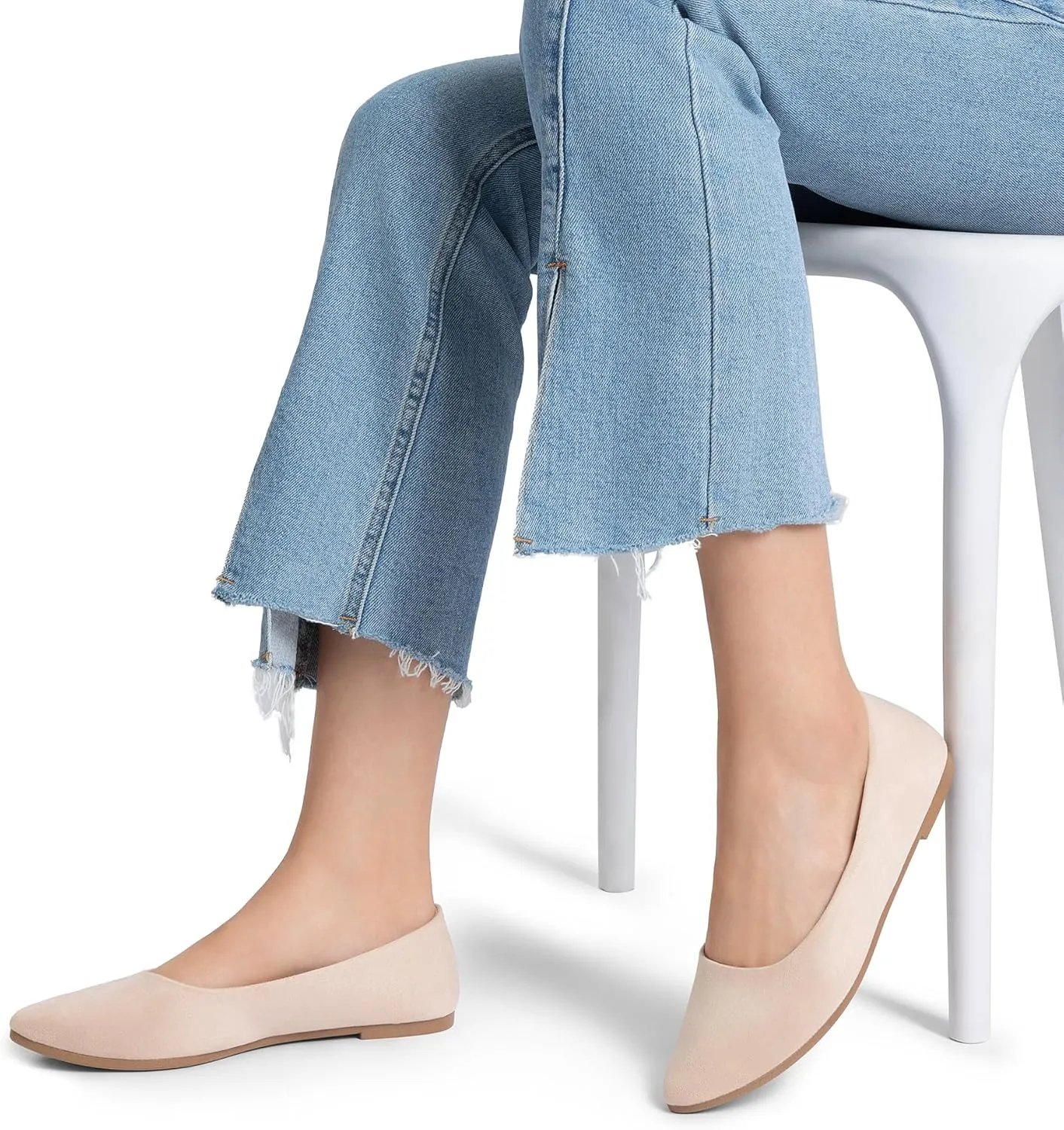 DREAM PAIRS Women??s Flats Comfortable Slip On Business Work Office Casual Suede Ballet Flats Pointed Toe Dress Shoes