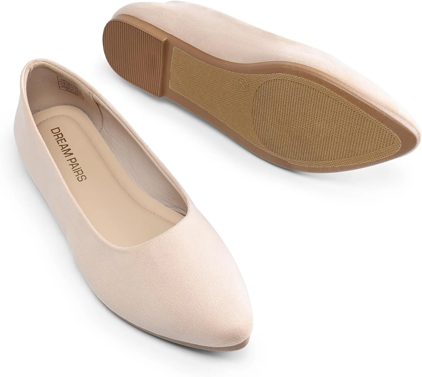 DREAM PAIRS Women??s Flats Comfortable Slip On Business Work Office Casual Suede Ballet Flats Pointed Toe Dress Shoes