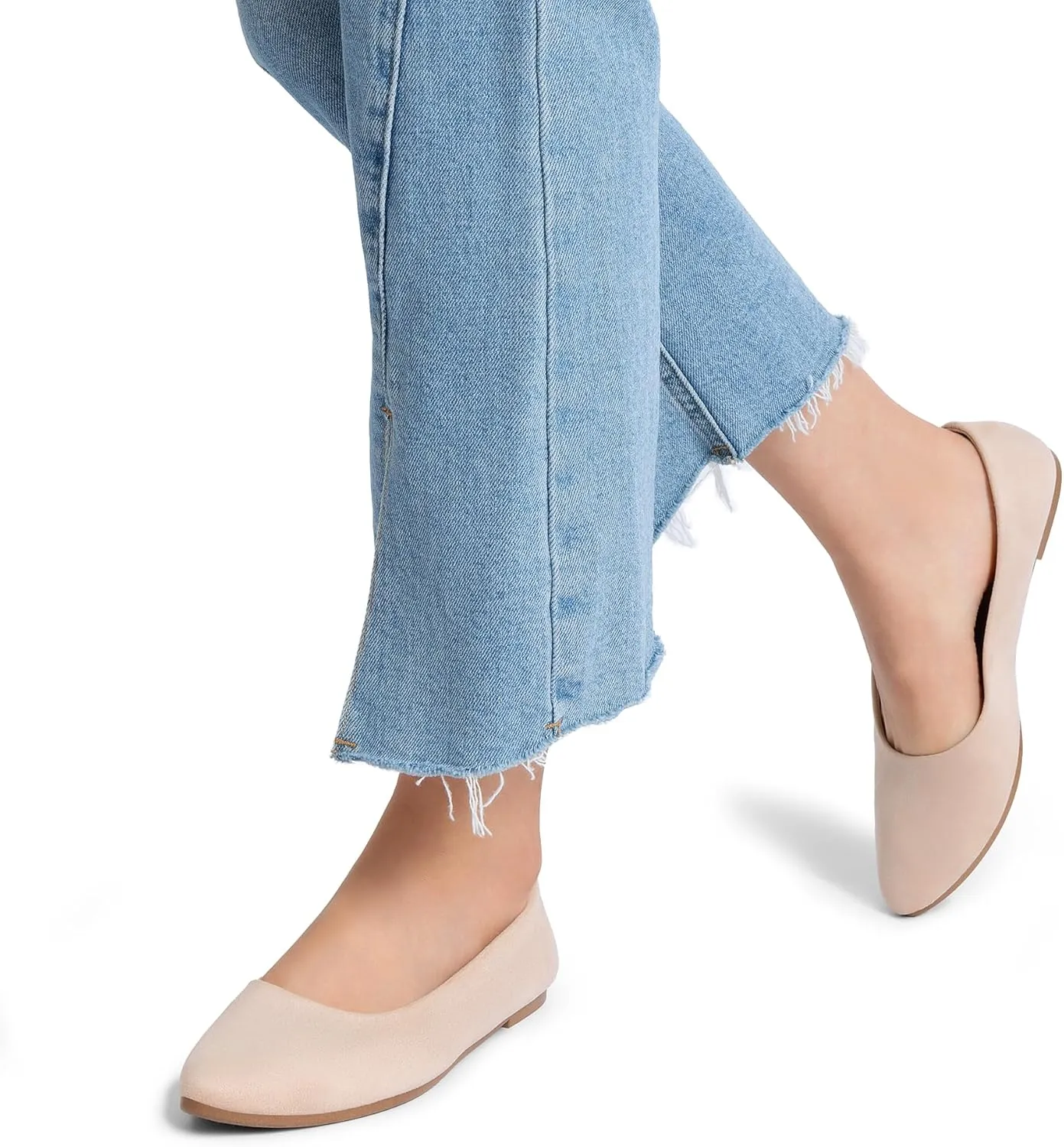 DREAM PAIRS Women??s Flats Comfortable Slip On Business Work Office Casual Suede Ballet Flats Pointed Toe Dress Shoes