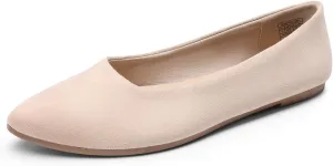 DREAM PAIRS Women??s Flats Comfortable Slip On Business Work Office Casual Suede Ballet Flats Pointed Toe Dress Shoes