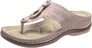 Eduavar Orthopedic Sandals for Women, Sandals Women with Arch Support Breathable Flip Flops Summer Casual Sandals Slippers