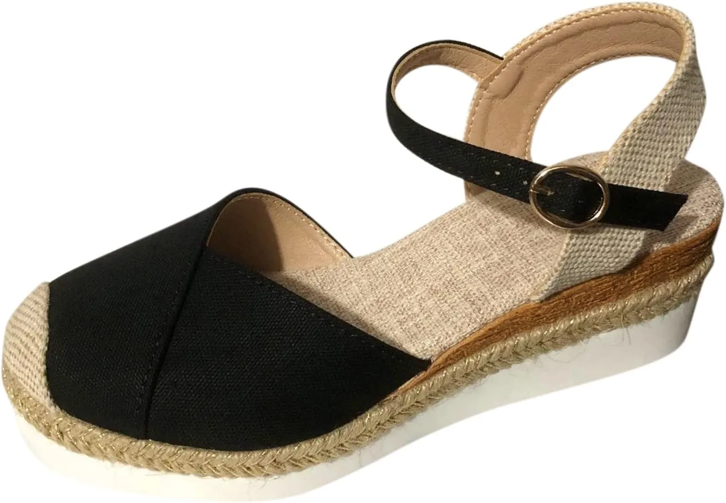 Eduavar Sandalias Para Mujer, Sandals Women Comfortable Close Toed Sandals Lace-up Flat Strap Sandals Shoes
