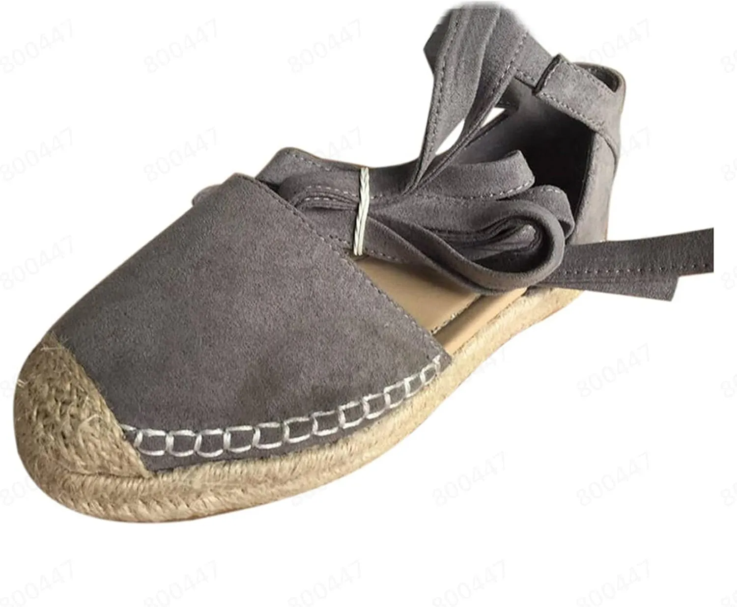 Eduavar Sandalias Para Mujer, Sandals Women Comfortable Close Toed Sandals Lace-up Flat Strap Sandals Shoes